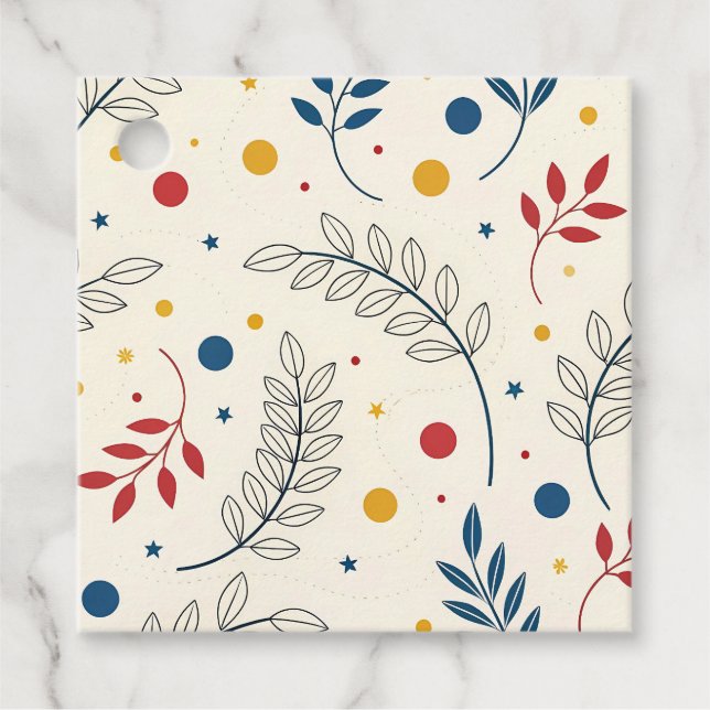 Diseño floral  geschenkanhänger (Vorderseite)