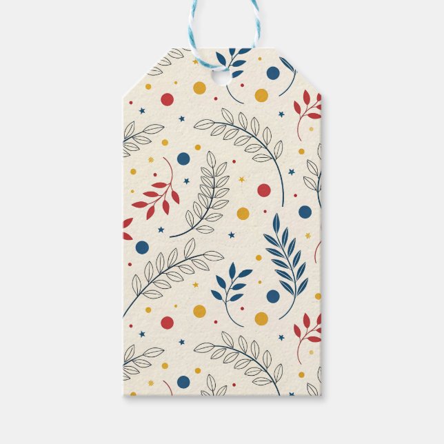 Diseño floral geschenkanhänger (Vorderseite)