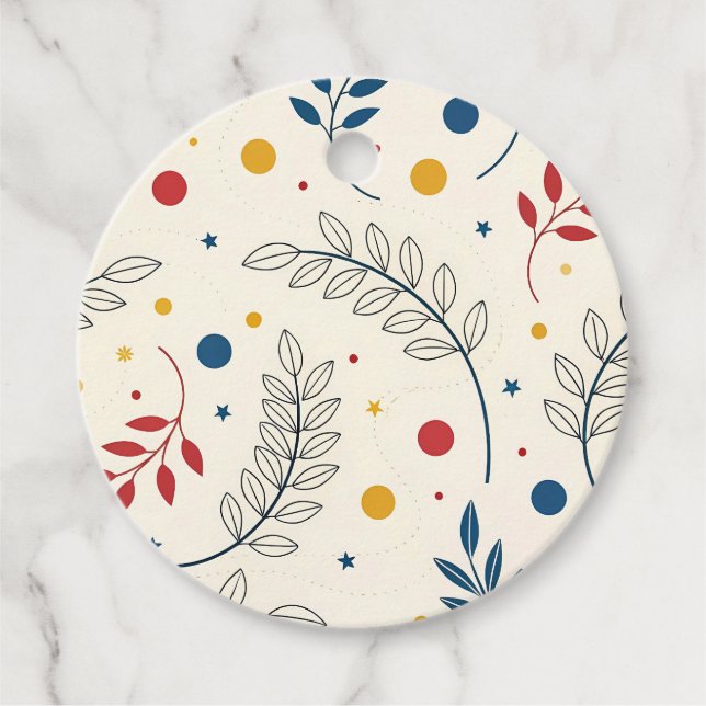 Diseño floral geschenkanhänger (Vorderseite)