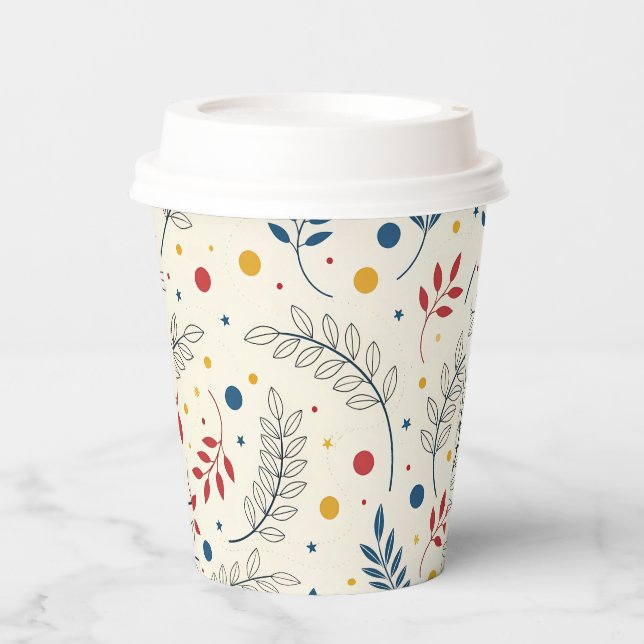 Diseño floral pappbecher (Vorderseite)