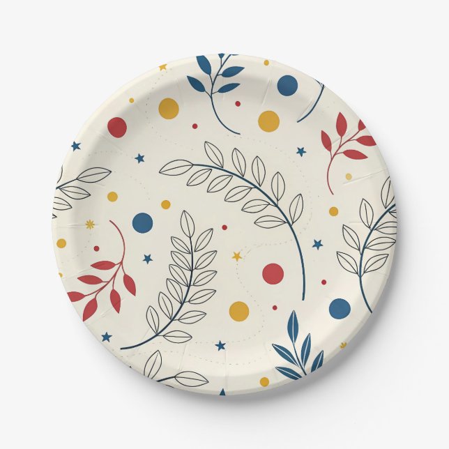 Diseño floral pappteller (Vorderseite)