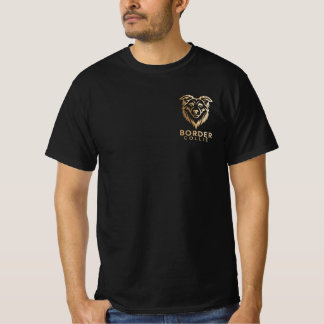 Diseño Premium de Border Collie en Dorado T-Shirt