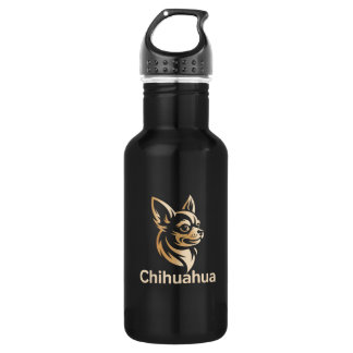 Diseño Premium de Chihuahua en Dorado Edelstahlflasche