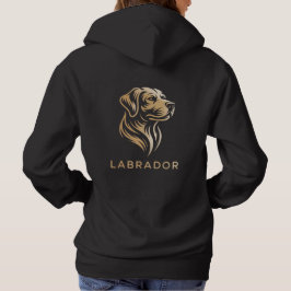 Diseño Premium de Labrador en Dorado Hoodie