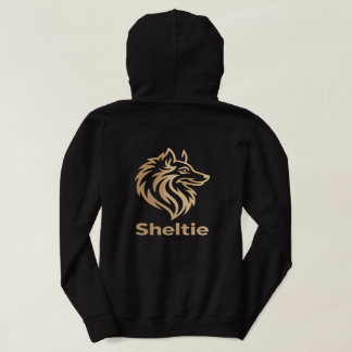 Diseño Premium de Sheltie en Dorado Hoodie
