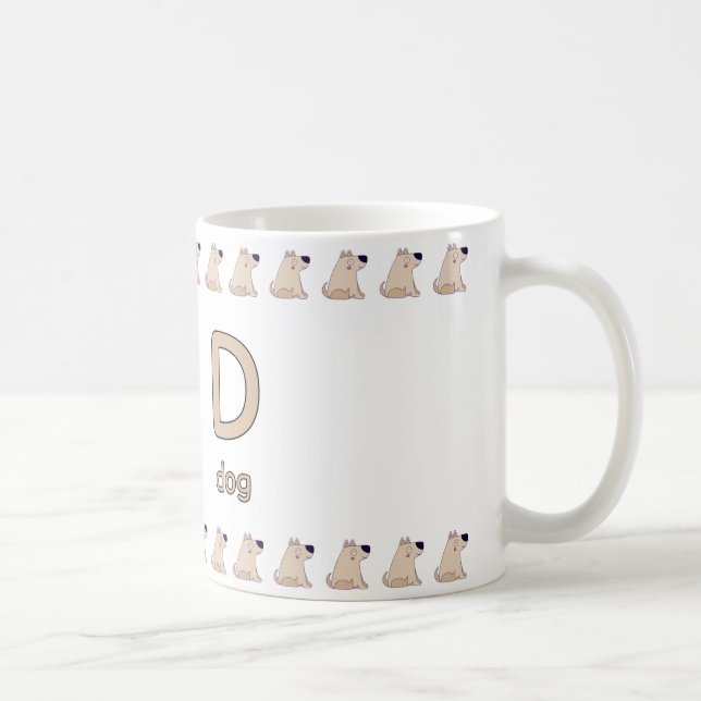 DisforDog–FunAlphabetCupDesign Kaffeetasse (Rechts)