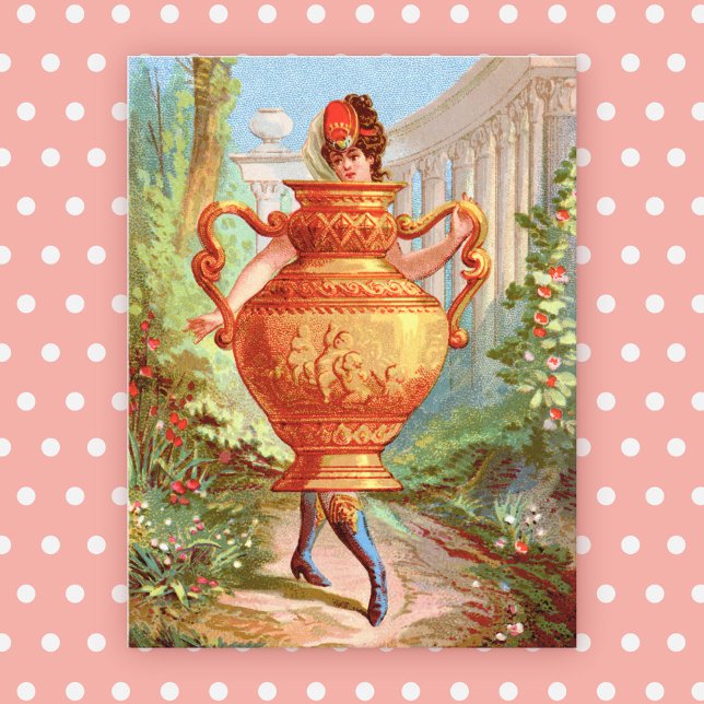 Dish Darlings Golden Amphora Postkarte (Von Creator hochgeladen)
