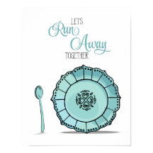 Dish & Spoon Let's Runaway Together Aqua Kitchen