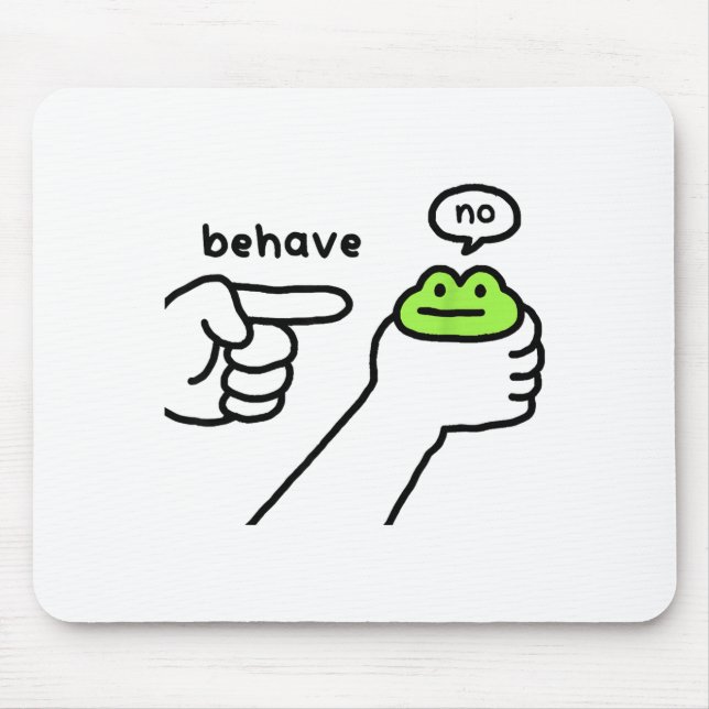 Dishonest Frog Funny Frog Meme Behave No Cartoon D Mousepad (Vorne)