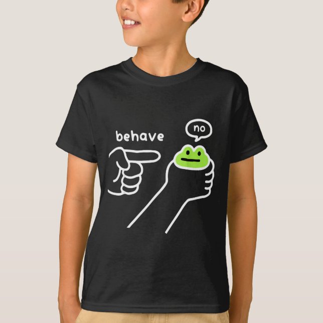 Dishonest Frog Funny Frog Meme Behave No Cartoon M T-Shirt (Vorderseite)