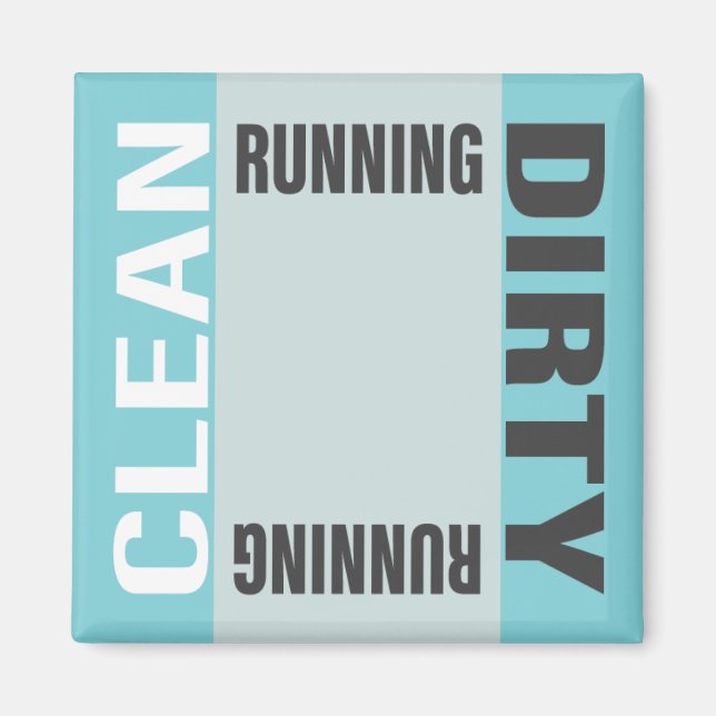 Dishwasher Clean Dirty Running Kitchen Office Magnet (Vorne)