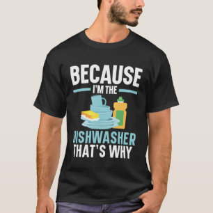 Dishwasher Job Profession Restaurant Mitarbeiter D T-Shirt