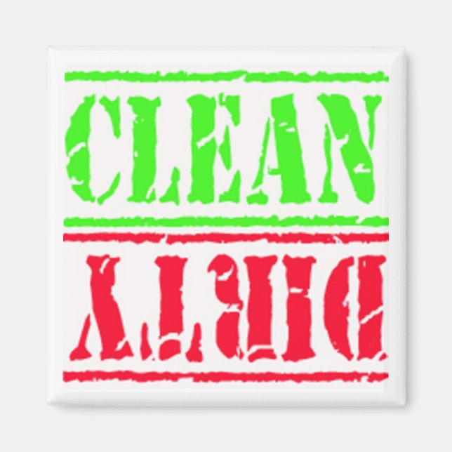 DISHWASHER MAGNET - SQUARE RE-WH-GR (Vorne)