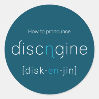 Disk-En-Jin-Stickers Runder Aufkleber