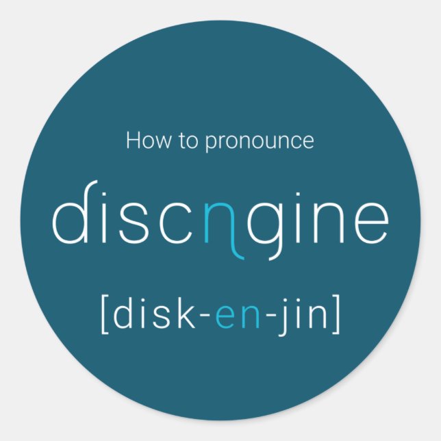 Disk-En-Jin-Stickers Runder Aufkleber (Vorderseite)