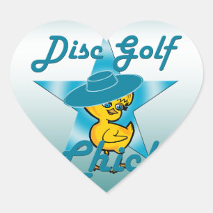 Disk Golf #7 Herz-Aufkleber