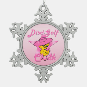 Disk Golf #8 Schneeflocken Zinn-Ornament