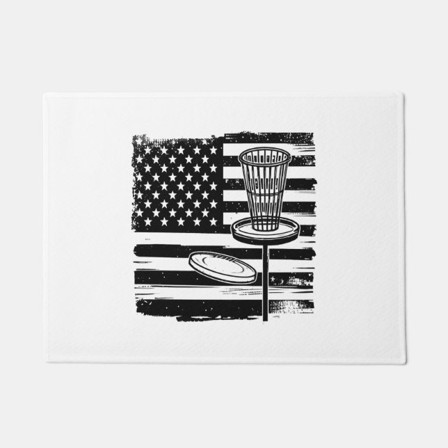 Disk Golf American Flag Fußmatte (Vorderseite)