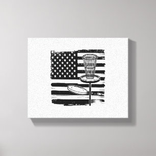 Disk Golf American Flag Leinwanddruck