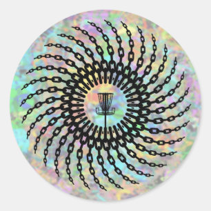 Disk Golf Basket Chains Runder Aufkleber
