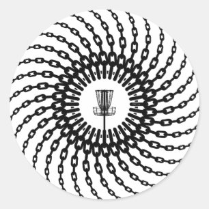 Disk Golf Basket Chains Runder Aufkleber