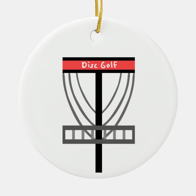 Disk Golf Basket Keramik Ornament (Vorne)