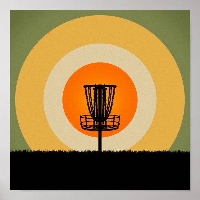 Disk Golf Basket Poster (Vorne)