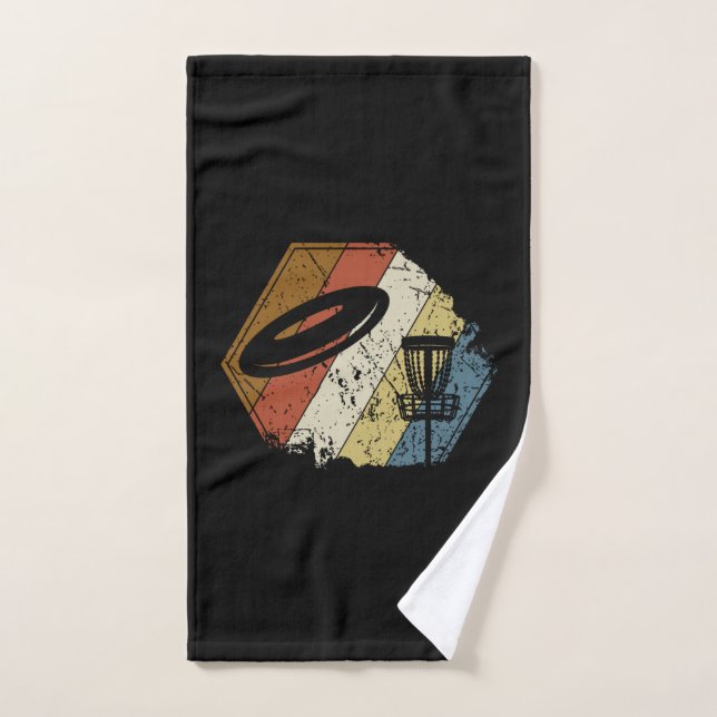 Disk Golf Basket Retro Handtuch (Handtuch)