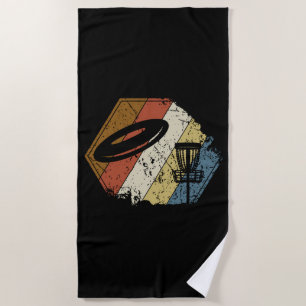 Disk Golf Basket Retro Strandtuch