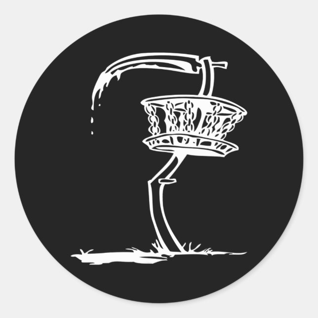 Disk Golf Basket Sensenmann Sickle Geschenk Funny  Runder Aufkleber (Vorderseite)