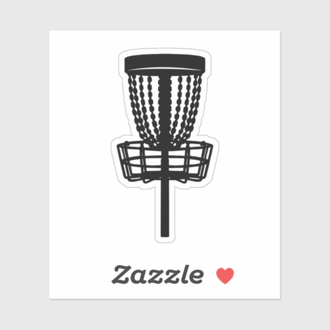 Disk Golf Basket Sticker (Blatt)