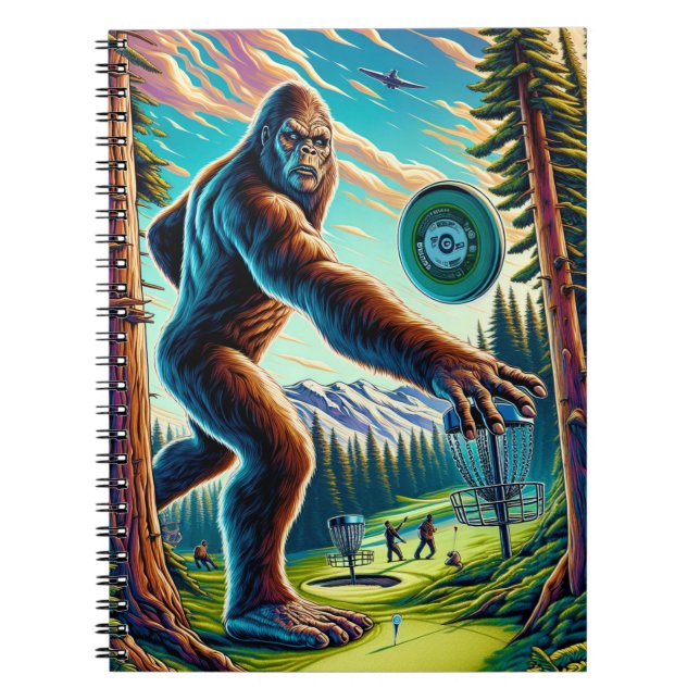 Disk Golf Bigfoot im Wald Notizblock (Vorderseite)