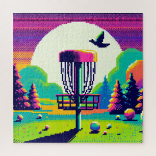 Disk Golf Button Pixel Art Puzzle