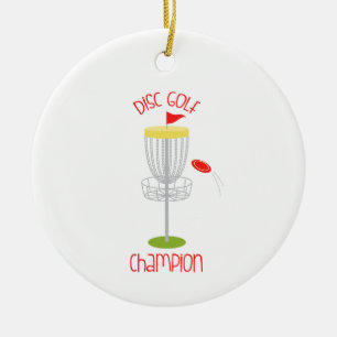 Disk Golf Champion Keramik Ornament