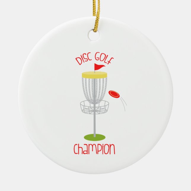 Disk Golf Champion Keramik Ornament (Vorne)