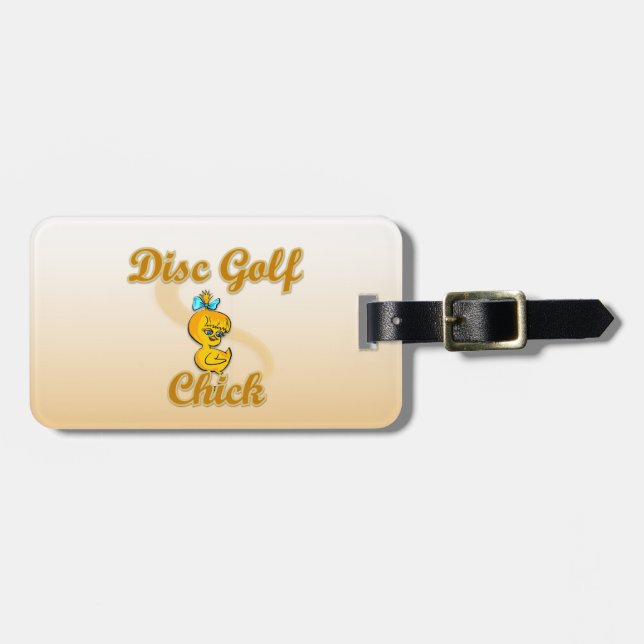 Disk Golf Chick Gepäckanhänger (Vorderseite horizontal)