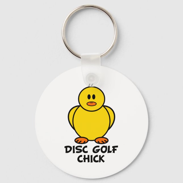Disk Golf Chick Schlüsselanhänger (Vorderseite)