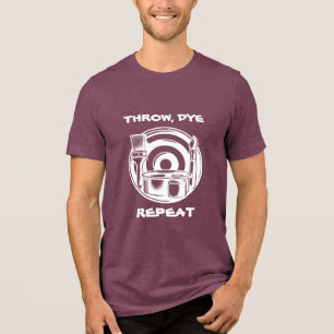 Disk Golf Dyeing Spaß Throw, Dye, Wiederholung Tri-Blend Shirt
