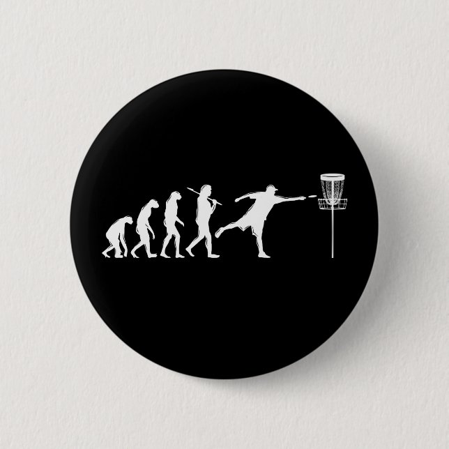 Disk Golf Evolution Disk Golf Geschenke Button (Vorderseite)
