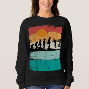 Disk Golf Evolution Disk Golf Player Flying Disk G Sweatshirt