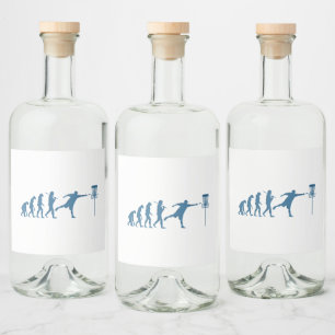 Disk Golf Evolution - Fun Gift for Disk Golfer Alkoholflaschenetikett