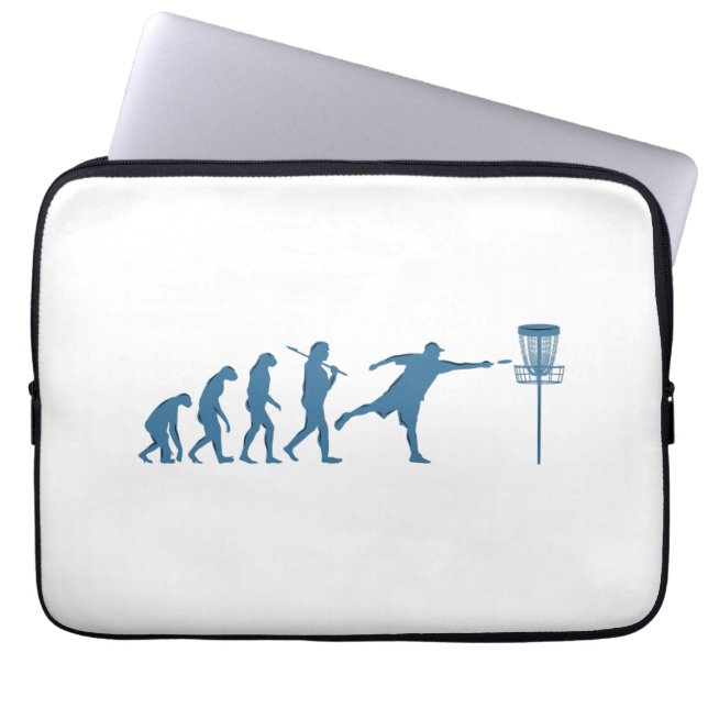 Disk Golf Evolution - Fun Gift for Disk Golfer Laptopschutzhülle (Vorderseite)