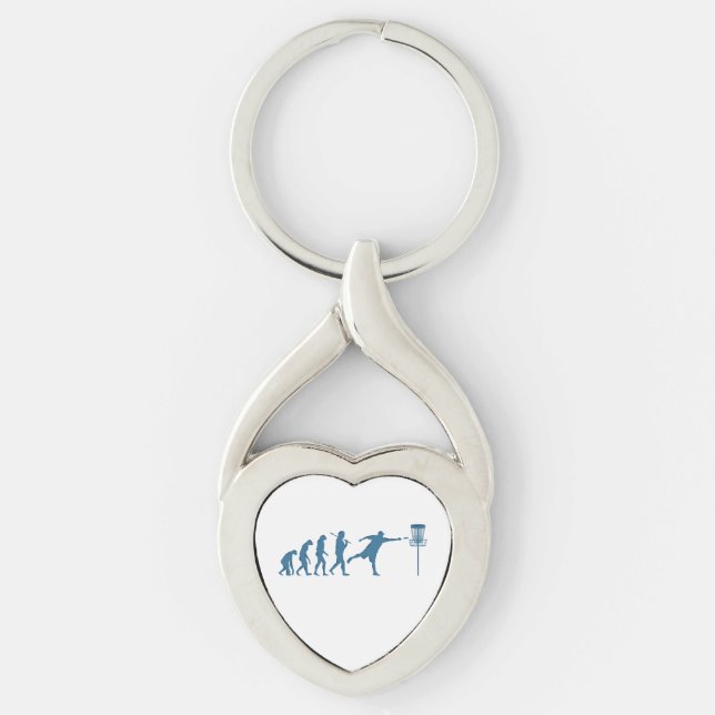 Disk Golf Evolution - Fun Gift for Disk Golfer Schlüsselanhänger (Vorderseite)