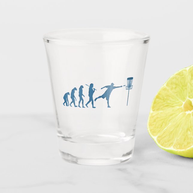 Disk Golf Evolution - Fun Gift for Disk Golfer Schnapsglas (Vorderseite)