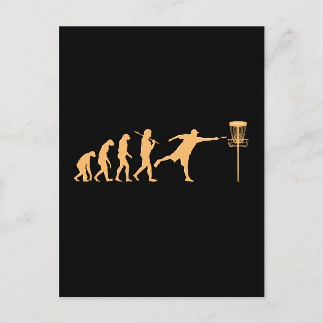 Disk Golf Evolution Postkarte (Vorderseite)