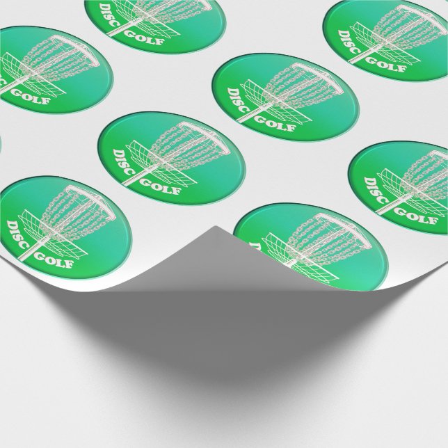Disk Golf Frisbee Cage Geschenkpapier (Ecke)