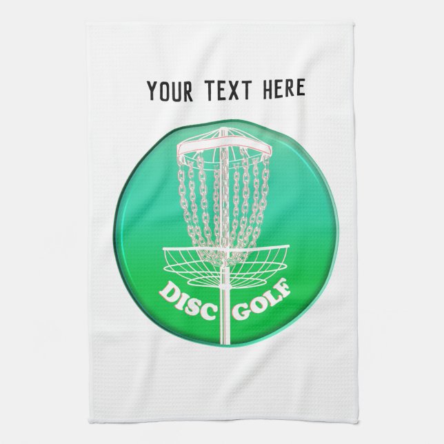 Disk Golf Frisbee Cage Geschirrtuch (Vertikal)