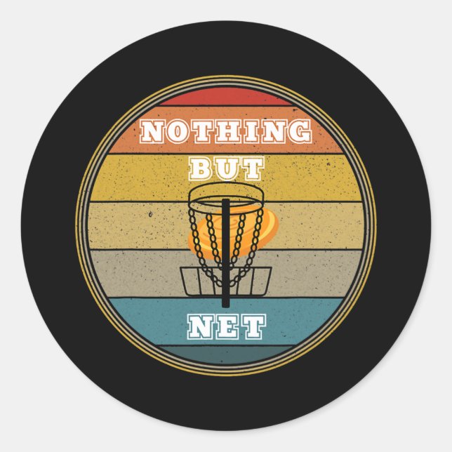 Disk Golf Frisbee Golf Ultimate Frisbee Sport Runder Aufkleber (Vorderseite)