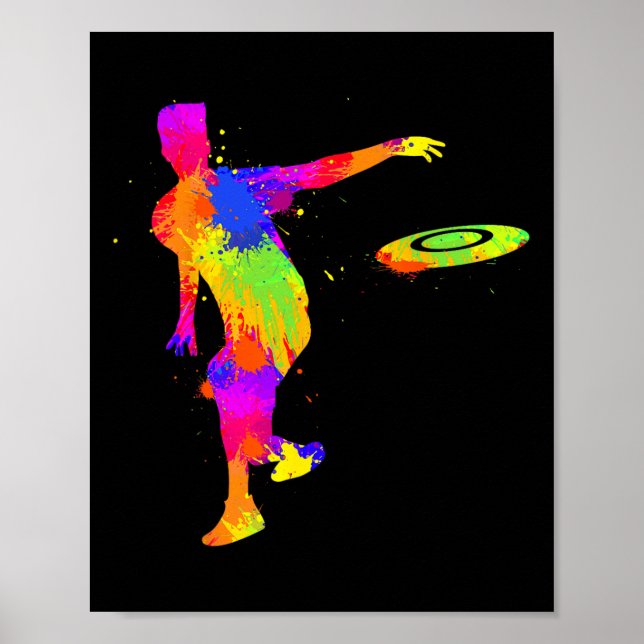 Disk Golf Frisbee Men Boys Kinder Poster (Vorne)