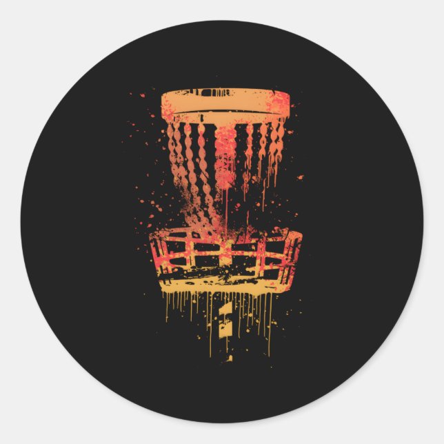 Disk Golf Frolf Frisbee Golf Runder Aufkleber (Vorderseite)